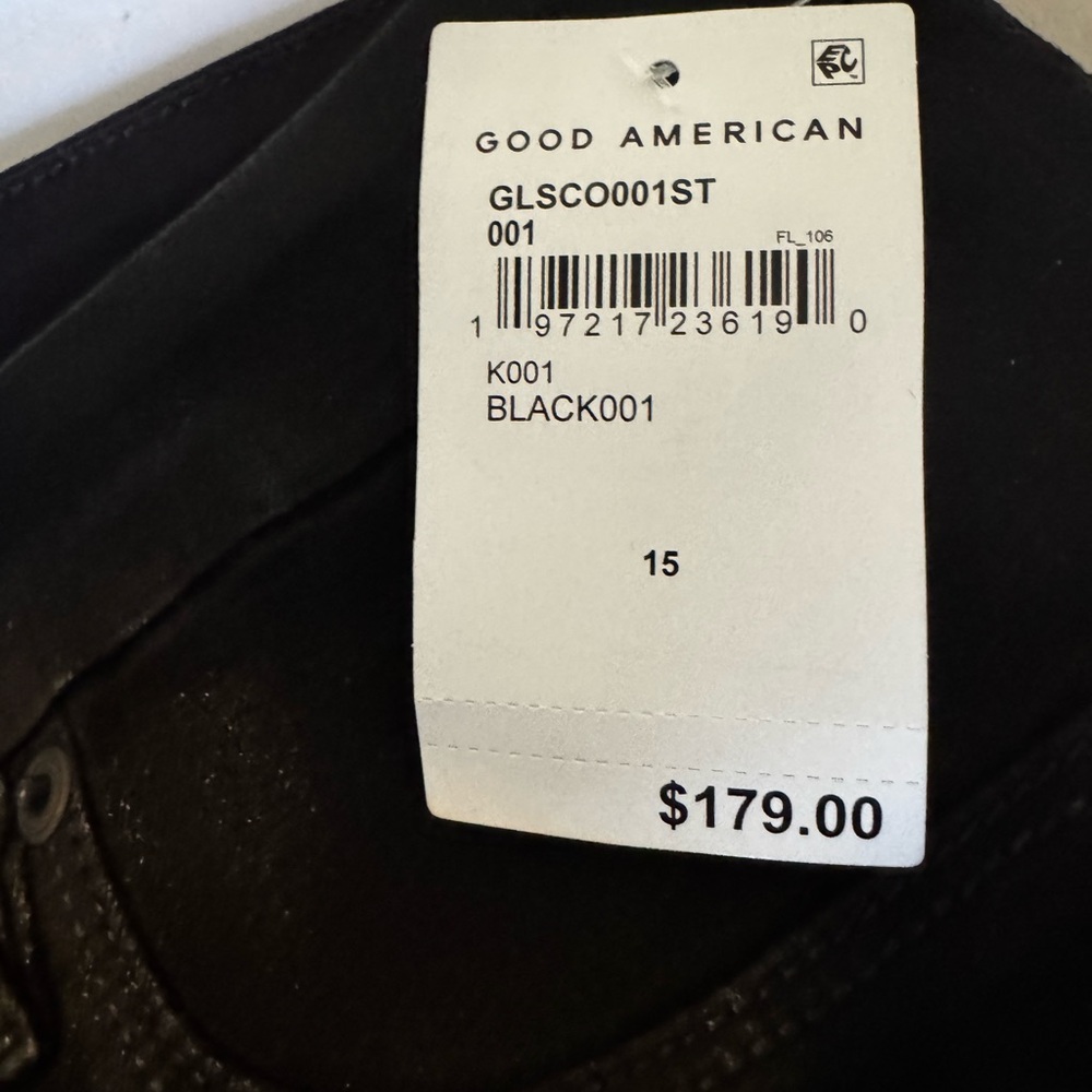 Good American Charcoal Buttoned Pants size 15 - Picture 3 of 5